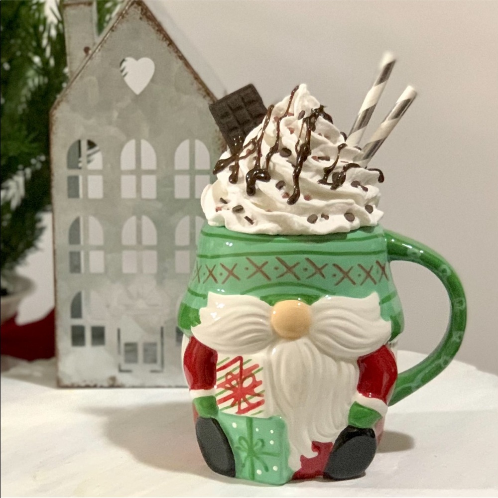 Handmade Mug Topper with Mug.